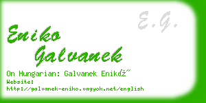 eniko galvanek business card